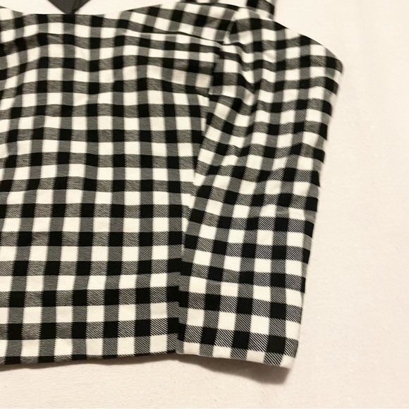 Dynamite Bengaline Sweetheart Bustier Black and White Women's Crop Top Small - Picture 4 of 16